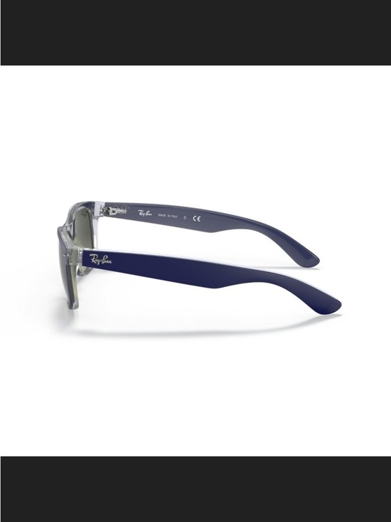 Ray-Ban New Wayfarer Sunglasses - Blue  with Grey Lenses Polarized RB2132 Unisex